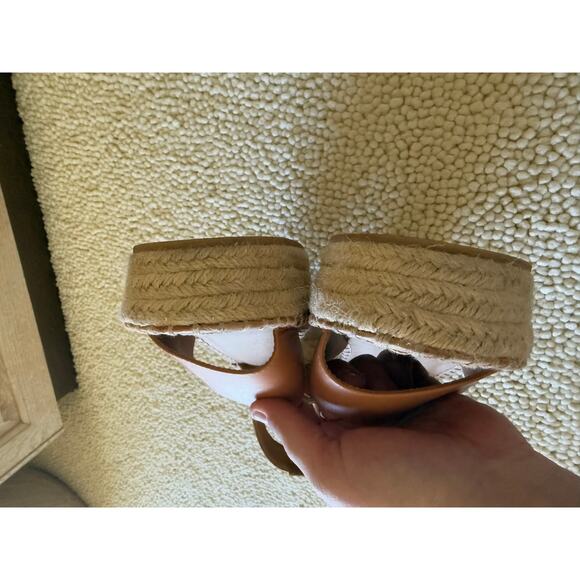 Soludos Ankle Strap Arizona Leather and Tan Platform Sandal - Picture 3 of 9